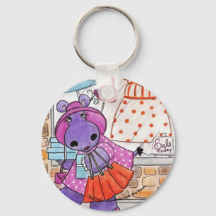 Porte-clés Hippo Shopping-Hippo shop-a-lot amus!