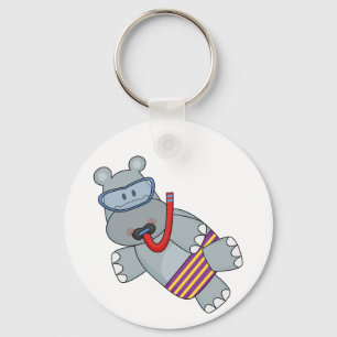 Porte-clés Hippo Snorkeler T-shirts and Gifts