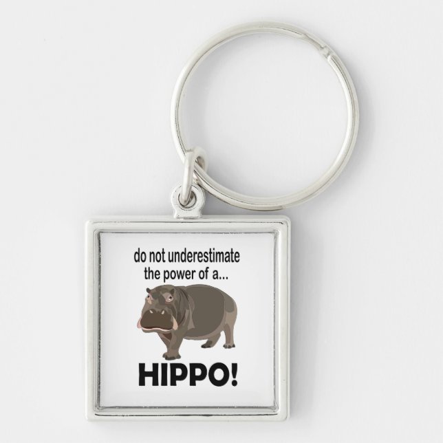 Porte-clés Hippopotamus Animal drôle Hippo (Devant)