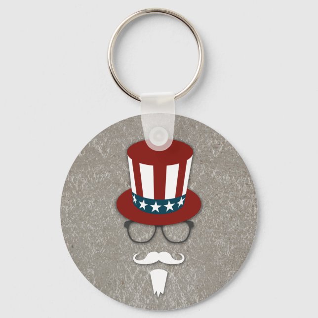 Porte-clés Hipster Oncle Sam (Recto)