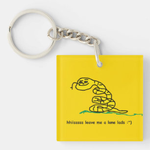 Porte-clés Hisssss Laissez-moi tranquille les gars Parodie de