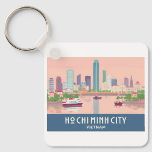 Porte-clés Hô Chi Minh-Ville Vietnam Pastel Voyage - Saigon