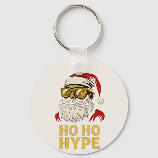 Porte-clés HO HO HYPE – Santa Gold (Recto)