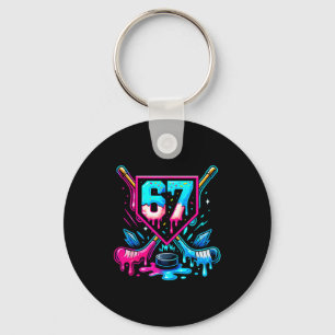 Porte-clés Hockey Drip 6 7 Numéro 67 Six Sept Mème Hommes Gar