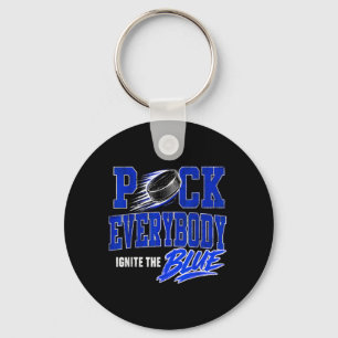 Porte-clés Hockey Enforcer Bleu Vintage