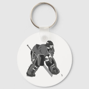 Porte-clés Hockey gris de gardien de but
