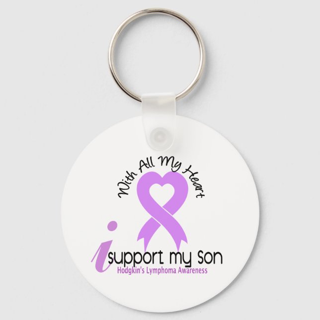 Porte-clés Hodgkins Lymphome Je soutiens Mon Fils (Recto)