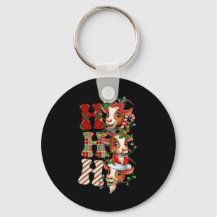 Porte-clés Hohoho Chèvres Père Noël Casquette Reindeer Joyeux
