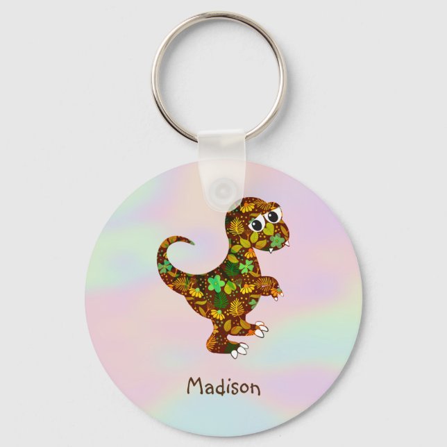 Porte-clés Hologramme Et Dinosaure (Recto)