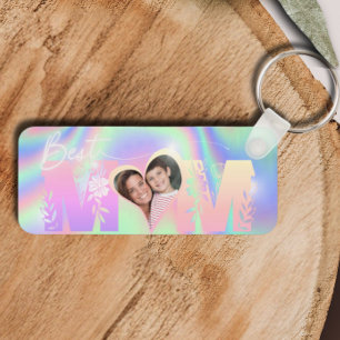 Porte-clés Hologramme Photo personnalisée Meilleure maman Por