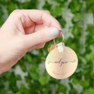 Porte-clés Holographique Golden Luxe Ombre Parties scintillan