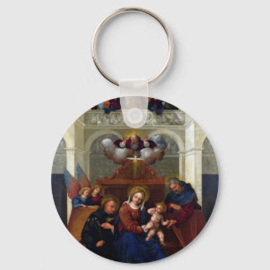 Porte-clés Holy Family with Saint Nicholas of Tolentino