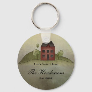 Porte-clés Home Sweet Home Custom Name Keychain