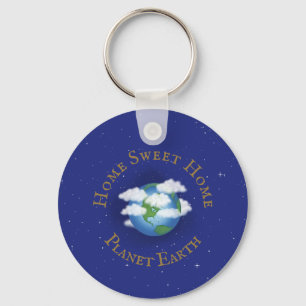Porte-clés "Home Sweet Home Planet Earth" Whimsical Astronomy