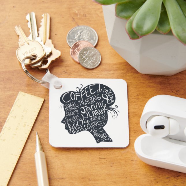 Porte-clés Homeschool Mama Photo personnalisée (Bureau)