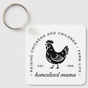 Porte-clés Homesteader poulet mama sahm drôle maman citations