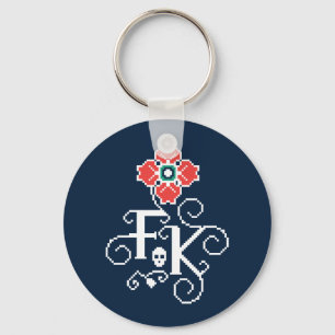 Porte-clés Hommage floral de Frida Kahlo  