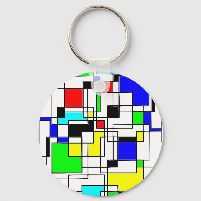 Porte-clés Hommage Random Carré À Mondrian (Recto)