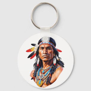Porte-clés Homme amérindien