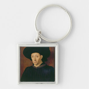 Porte-clés Homme avec un verre de vin