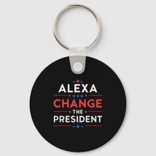 Porte-clés Hommes Femmes Alexa Changement Président Drôle Cit