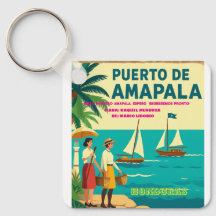  Honduras Puerto AMAPALA Retro poster