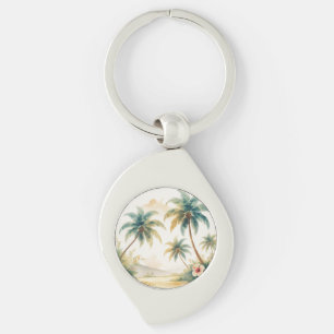 Porte-clés Honolulu Voyage Hawaïen de style vintage