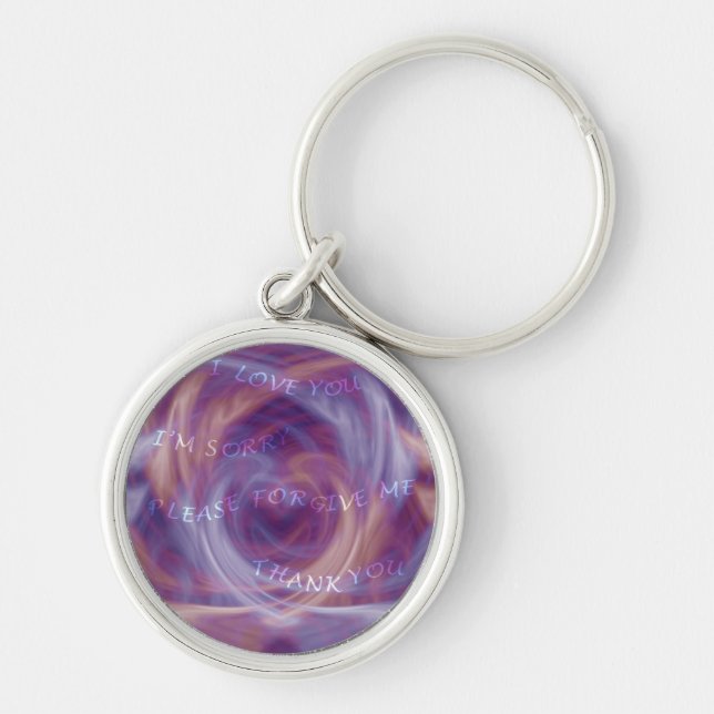 Porte-clés Ho'oponopono Purple Smoke (Devant)