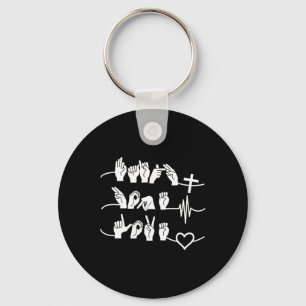 Porte-clés Hope Love - Religion chrétienne Heartbeat Cross He
