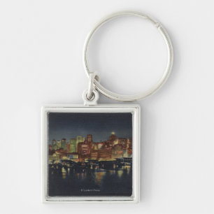 Porte-clés Horizon de nuit "de la ville de la Reine du