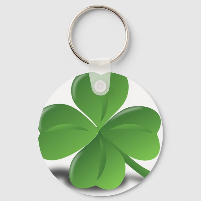 PORTE-CLÉS HORLOGE À QUATRE FEUILLES (Recto)