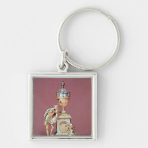 Porte-clés Horloge-coque, marbre et chrysocale de Vénus