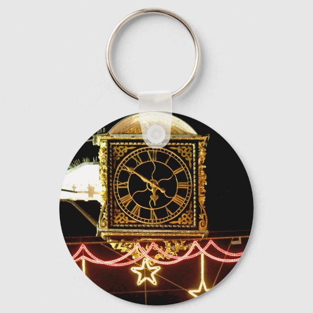 Porte-clés Horloge étonnante à Noël (Recto)