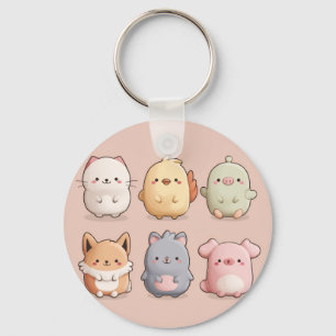 Porte-clés Horloge murale animal mignon – Animal de dessin an
