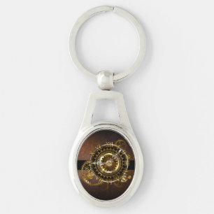 Porte-clés Horloge Steampunk avec des engrenages anciens