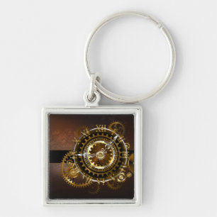 Porte-clés Horloge Steampunk avec des engrenages anciens