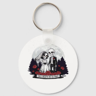 Porte-clés Horreur Valentines Jour Skeleton Couple Jusqu'à la