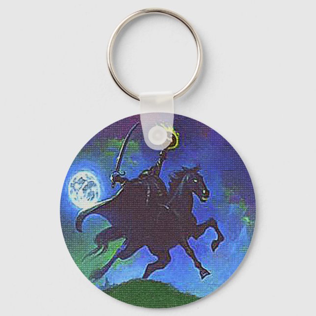Porte-clés Horseman sans tête dans le feu bleu (Recto)