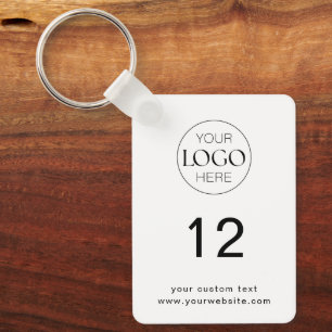 Porte-clés Hospitality Business Logo Numéro de chambre Minima