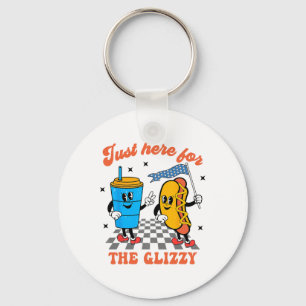 Porte-clés Hot Dog Je suis juste ici pour le Glizzy Happy 4th