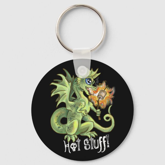 Porte-clés Hot Stups! lil marshmellow dragon torréfié (Recto)