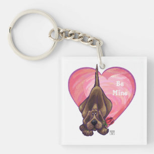Porte-clés Hound Dog Valentine's Day