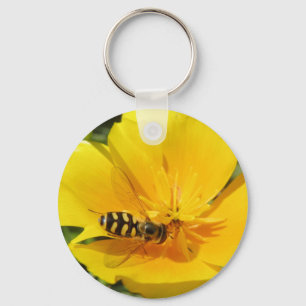 Porte-clés Hoverfly et Flower Porte - clé