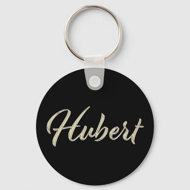 Porte-clés Hubert Name whitegold Button (Recto)