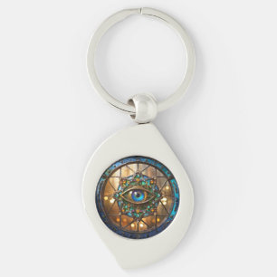 Porte-clés Hublot rustique de fenêtre de l'oeil troisième