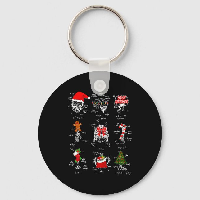 Porte-clés Human Skeleton Anatomy Christmas Medical Student X (Recto)