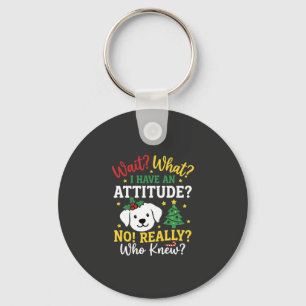 Porte-clés Humeur de chien de Noël Humour de fêtes