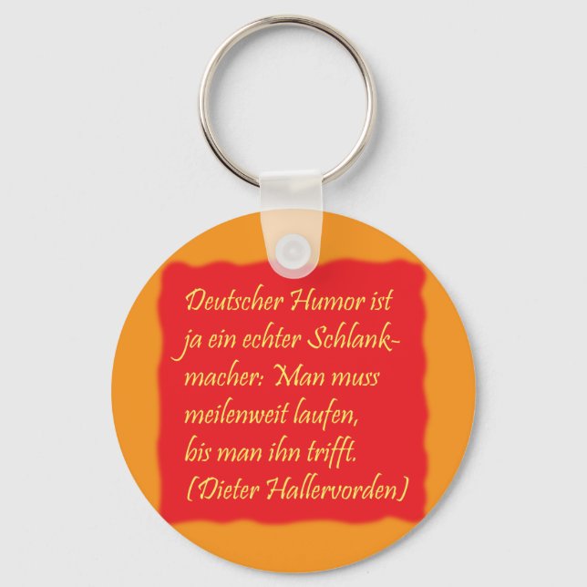 Porte-clés Humour allemand (citation de Dieter Hallervorden) (Recto)