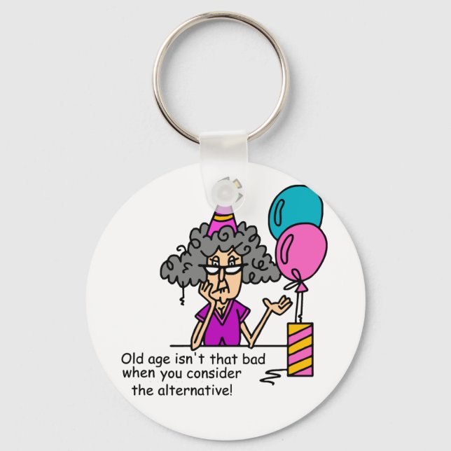 Porte-clés Humour alternatif d'anniversaire (Recto)