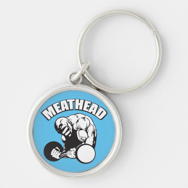 Porte-clés humour "Body building" - MEATHEAD (Devant)